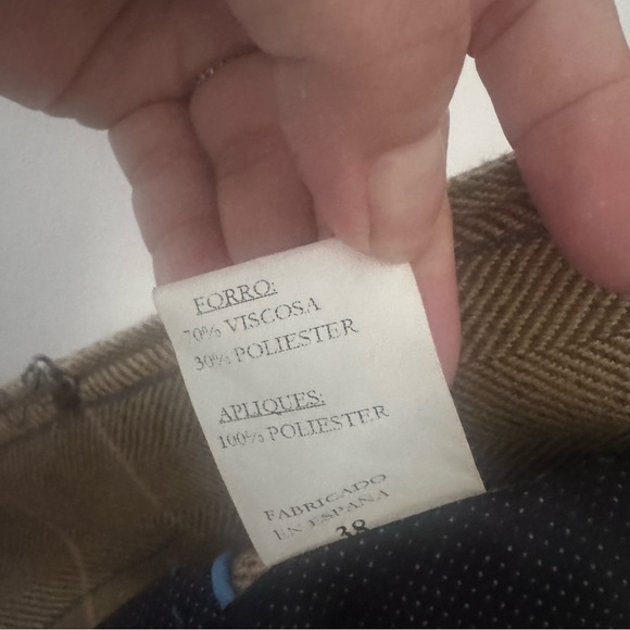 The Extreme Collection British Chic women's Brown Plaid Double-Breasted Coat 38 - Picture 8 of 9